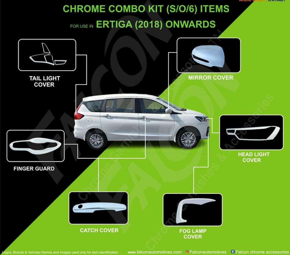 Chrome Combo Kit for Maruti Ertiga 2018+, image 1