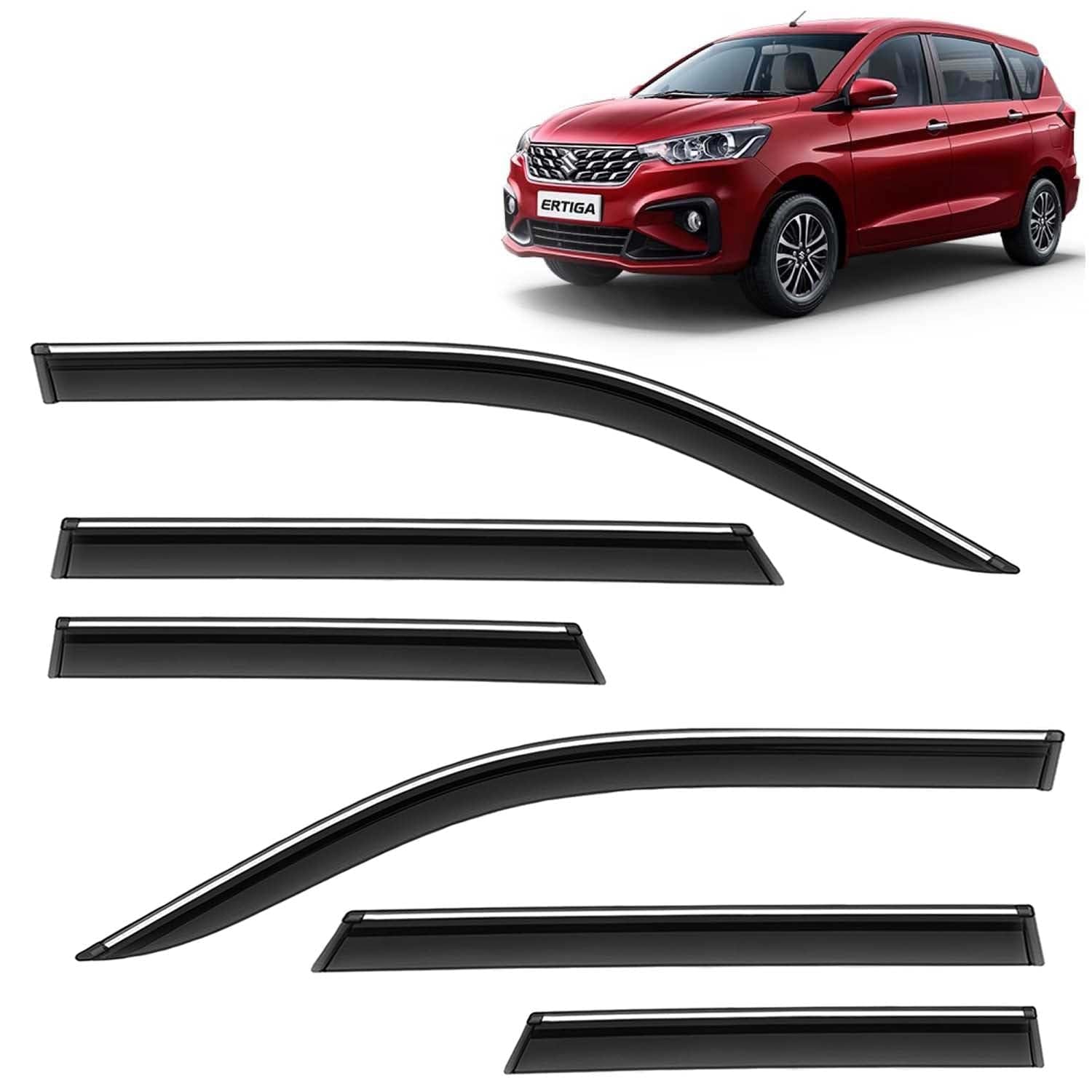 Maruti Ertiga Chrome Door Visors, image 1