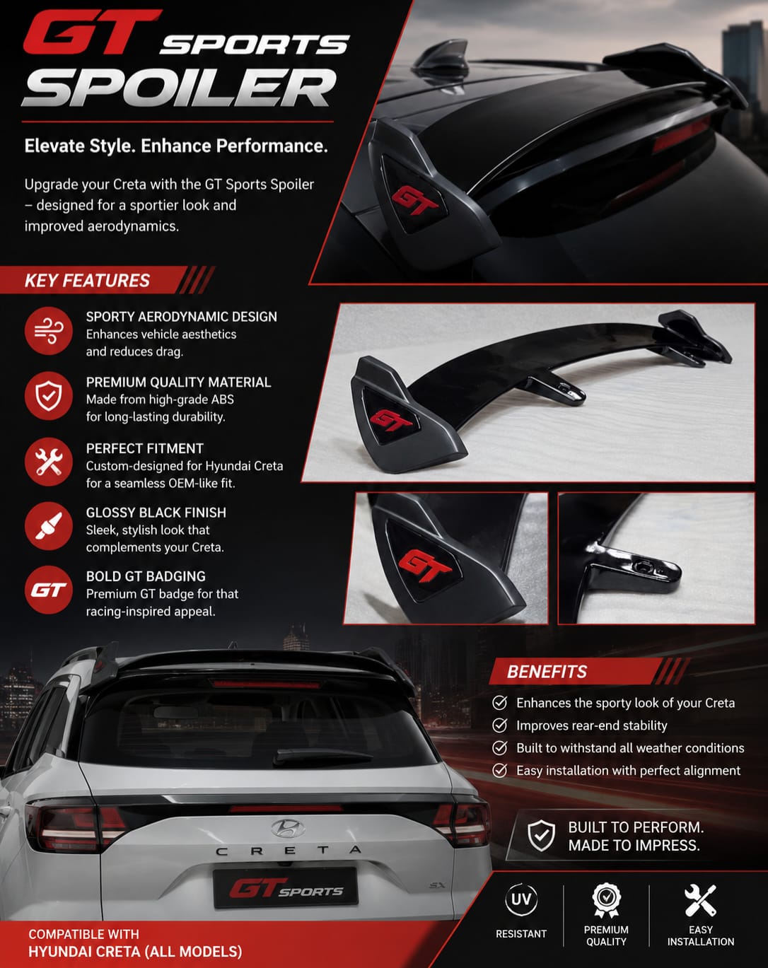 Hyundai Creta GT Sports Spoiler, image 1